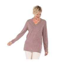 PK18A78HX Frauen Cashmere V-Neck Strick Tunika